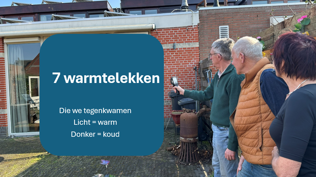 Uitleg: Lichte gele kleur betekent dat het oppervlakte warm is. Is de kleur donker blauw dan is het oppervlakte koud.